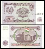 Tadjikistan 1994 - 20 ruble, necirculata