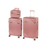 Set de valize cu roți TraveLux Urban XVII, culoare roz-auriu