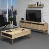 Cumpara ieftin Set Comoda TV si Masuta de Cafea Living Best Oak