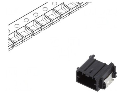 Conector Automotive Mini50 Tată Soclu PCB 4 PIN SMT foto