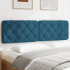 VidaXL Pernă tăblie de pat, albastru, 180 cm, catifea