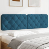 Perna tablie de pat, albastru, 180 cm, catifea GartenMobel Dekor, vidaXL