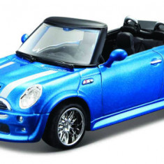 Macheta masinuta Bburago scara 1/32 Mini Cooper S Cabriolet Albastru 43100-43041