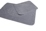 Set de 2 covorase pentru baie, bumbac 100%, Antique Gri