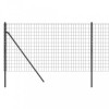 Gard plasa de sarma, antracit, 0,8x10 m, otel galvanizat GartenMobel Dekor, vidaXL