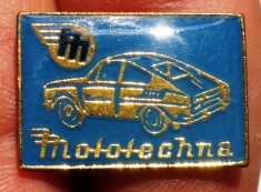 I.766 INSIGNA STICKPIN AUTOMOBIL AUTO MOTO CEHOSLOVACIA MOTOTECHNA L19mm foto