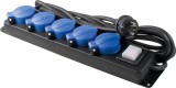Prelungitor cu 5 prize cablu 4.5m H07RN-F 3G1,5 230V 16A max. 3500W IP44, As Schwabe
