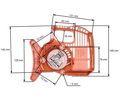 Demaror motocoasa compatibil Stihl Fs 38, Fs 45, Fs 46, Fs 55 foto
