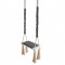 Leagan din lemn si spuma pentru copii WoodSwing by BabySteps, Catifea Velvet Dark Grey