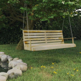 Banca Balansoar vidaXL Lemn Pin Tratrat Maro 155x65x60 cm, Gradina, Terasa, Exterior, 320 kg