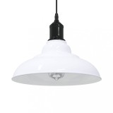 VidaXL Lampă suspendată reglabilă pe &icirc;nălțime E27 alb lucios metal