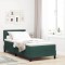 vidaXL Pat cu arcuri cu headboard Verde &icirc;nchis 100 x 200 cm Catifea 3342569