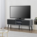 Comoda TV Eskilstuna HGS gri deschis/negru [en.casa] HausGarden Leisure, [en.casa]