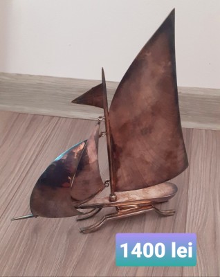 VAPORAS DIN ARGINT, MARCAJ 925, SUPERB, PENTRU DECOR, PATINA FRUMOASA, 267 GRAME foto