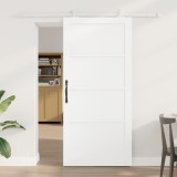 Ușă glisantă vidaXL cu set de accesorii &#039;ORKDAL&#039;Alb Lemn Masiv Pin, Ușă interioară vidaXL &#039;ORKDAL&#039;Alb 93x202x4 cm Lemn Masiv Pin