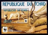 CHAD 2012 WWF FAUNA PROTEJATA ANTILOPE ADDAX, Nestampilat