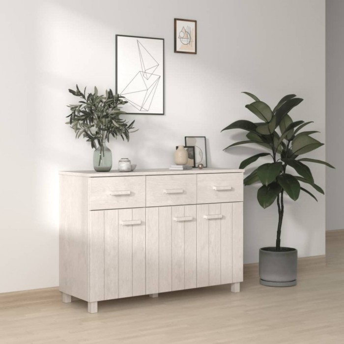 Servantă &bdquo;HAMAR&rdquo;, alb, 113x40x80 cm, lemn masiv de pin