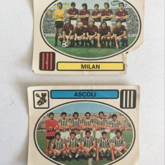 2 stickere fotbal Panini Calciatori 1977-78, Ascoli, Milan