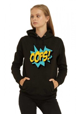 Hanorac dama negru - Oops - XL foto