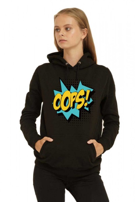 Hanorac dama negru - Oops - XL