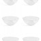 Set boluri, 6 piese, 1.5 L, Plastic, Transparent natur