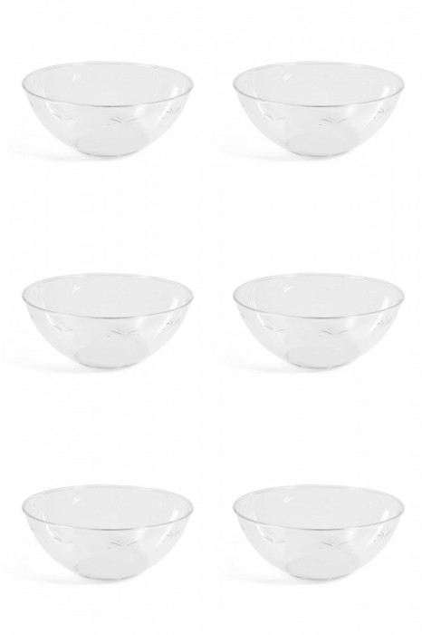 Set boluri, 6 piese, 1.5 L, Plastic, Transparent natur