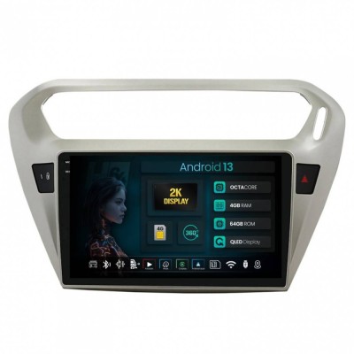 Navigatie 2K Peugeot 301 Citroen C-Elysee 4GB RAM Android 13 Octacore Slot Sim 4G DSP GPS Wi-FI Carplay Android Auto USB Bluetooth Waze Touchscreen 9. foto