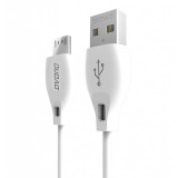 Cablu Date si Incarcare USB la MicroUSB Dudao L4M, 1 m, 2.4A, Alb