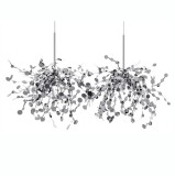 Cumpara ieftin Lustra eleganta design lux Anastasie 2 piese, argintiu/auriu, JD8653-2.CHROM - King Argintiu