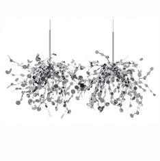 Lustra eleganta design lux Anastasie 2 piese, argintiu/auriu, JD8653-2.CHROM - King Argintiu foto