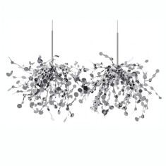 Lustra eleganta design lux Anastasie 2 piese, argintiu/auriu, JD8653-2.CHROM - King Argintiu