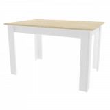 Masa pentru sufragerie/living, Artool, lemn, stejar sonoma si alb, 120x80x75 cm