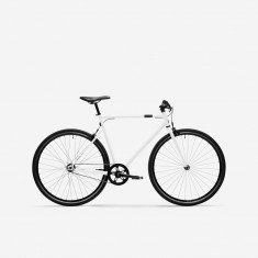 Bicicletă de oraș ELOPS SINGLE SPEED 500 Alb