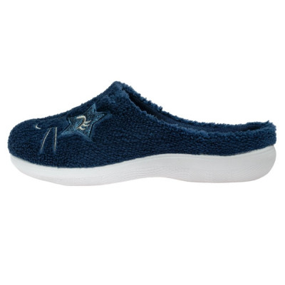Papuci de casa dama, din textil, marca Inblu, EC85-004-42-89, bleumarin foto