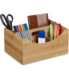 Organizator birou cu maner, Bambus, 25 x 18 x 12 cm