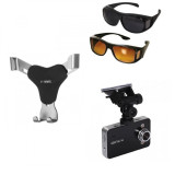 Cumpara ieftin Pachet auto: Camera video auto + set 2 perechi ochelari de condus + suport telefon