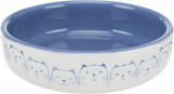 Cumpara ieftin Bol ceramic 0.3 l/ 15 cm albastru/alb 24770, Trixie