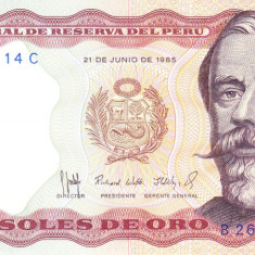 Bancnota Peru 5.000 Soles de Oro 1985 - P117c UNC