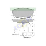 Set placute frana Icer 182196, parte montare : Punte Fata