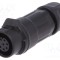 Conector circular mufă mama 8 pini 125V 3A LUTRONIC dimensiune 12 IP67