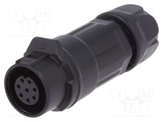 Conector circular mufă mama 8 pini 125V 3A LUTRONIC dimensiune 12 IP67