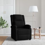 Fotoliu rabatabil, negru, material textil