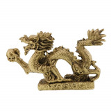 Statueta feng shui dragon cu perla din rasina 22cm, Stonemania Bijou