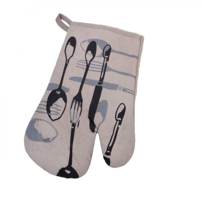 Manusa bucatarie si servet pentru cuptor, ETK, culoare taupe