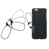 Ochelari de vedere, pentru citit, fara brate, atasare telefon/tableta/laptop, rame transparente, etui model card, Dioptrie + 2.50, Oem