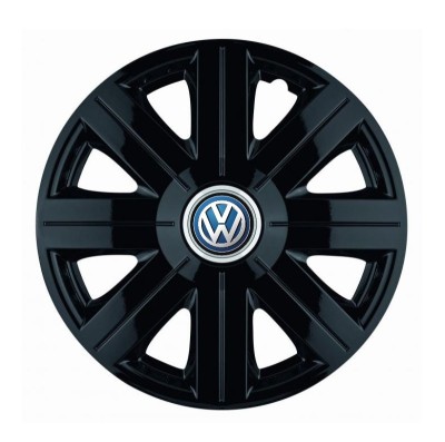 Set 4 Capace Roti, potrivite jantelor de R14, pentru Volkswagen, model Cosmos Negru foto