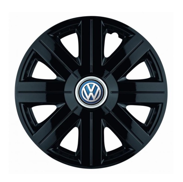 Set 4 Capace Roti, potrivite jantelor de R14, pentru Volkswagen, model Cosmos Negru