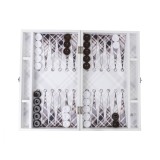 Joc de table din piele ecologica 48x48cm, alb / ZTS 5512-2