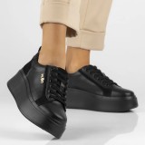 Cumpara ieftin Sneakers piele naturala Filippo DP6170, Negru - 40