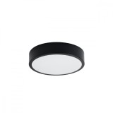 Lampă De Tavan Onyx Negru Din Aluminiu, 1 Bec Rotund Minimalist De Interior.